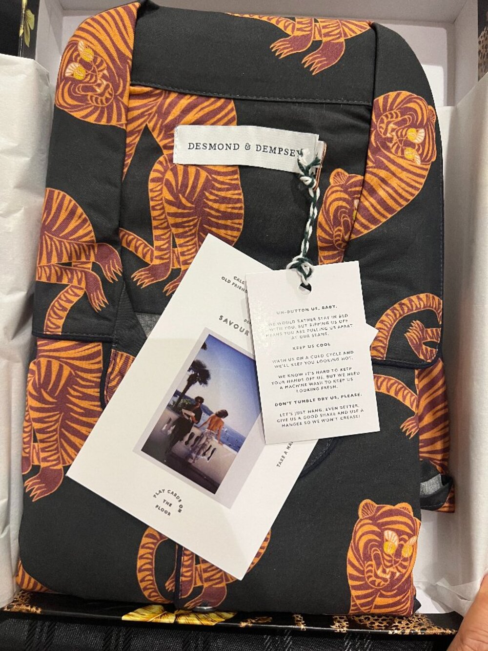 Desmond & Dempsey Men's Long Pyjama Set, Size L, New with Tag